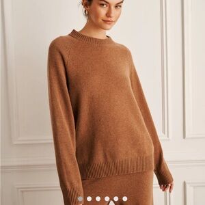 NAADAM Luxe Cashmere Oversized Crewneck Sweater - Dark Green, XS, Like New